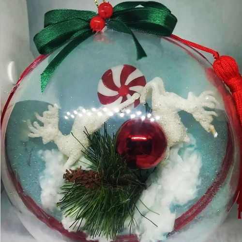 Handmade Christmas decorative balls new with LED lights