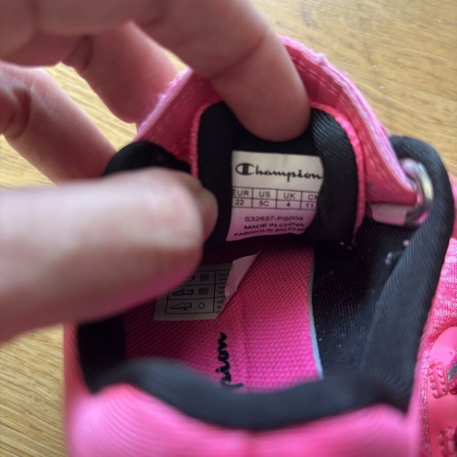 Champion baby sneakers for girl size 22 like new