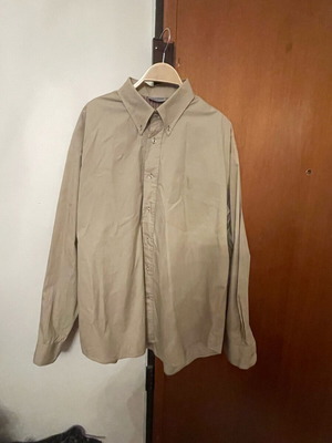 Angelo Muroni beige men's shirt XXL new 100% cotton