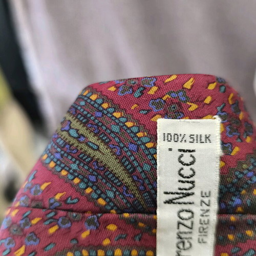 Lorenzo Nucci Firenze 100% silk tie like new, multicolor