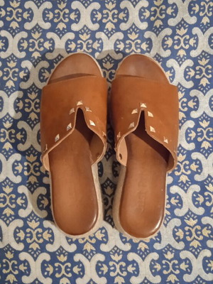 Women's platform shoes size 38 used, brown
