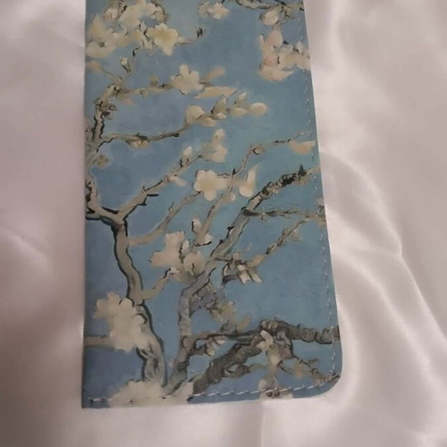 Almond Blossoms Van Gogh set of two items makeup bag and glasses case new multicolor