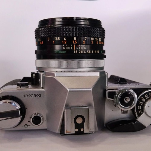 Canon AE-1 camera with FD 50mm 1:1.8 S.C lens used