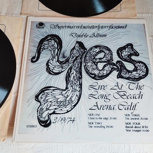 Yes Live At The Long Beach California 1974 2LP like new condition