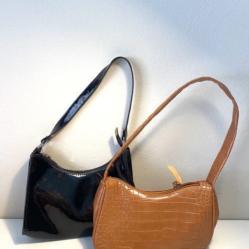 Shein shoulder bags, black and brown, set of 2