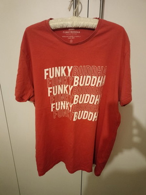 Funky Buddha men's t-shirt like new, red, XXL