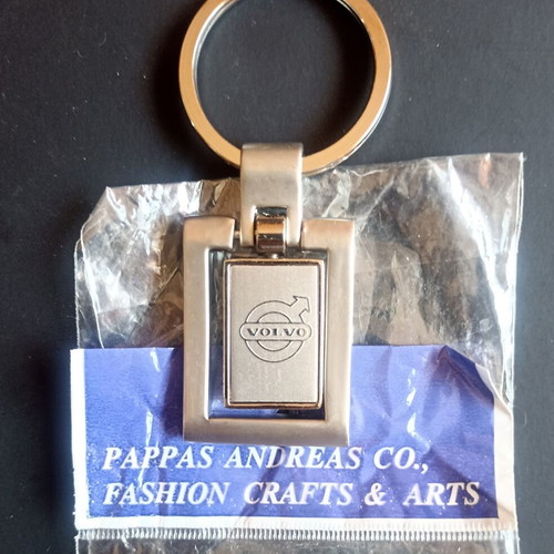 Vintage Volvo spinning keychain, New Old Stock, heavy metal 37g