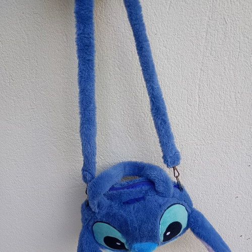 Stitch shoulder bag used, blue kids