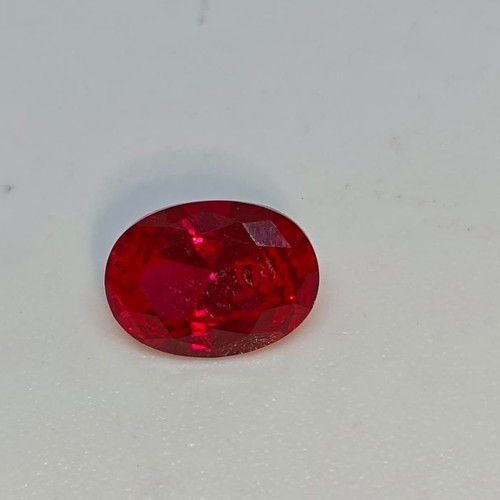 Lab-grown ruby Oval Cut 10mm like new