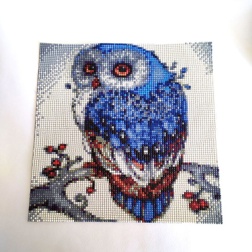 Owl diamond painting canvas new 25x25 without frame