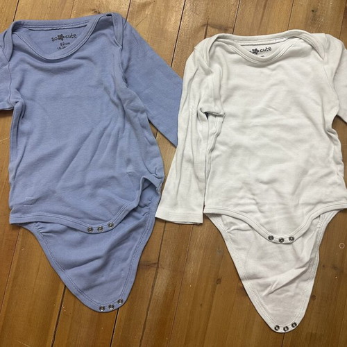 Baby long-sleeve bodysuits, 18-24 months, pack of 2