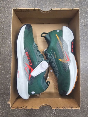 Nike Pegasus Trail 5 GTX shoes size 41 new, Fir Bright Crimson-Clay Green