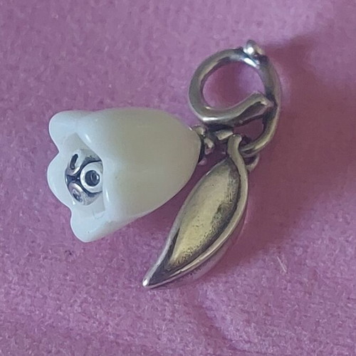 A.L.E. flower charm with white zirconia