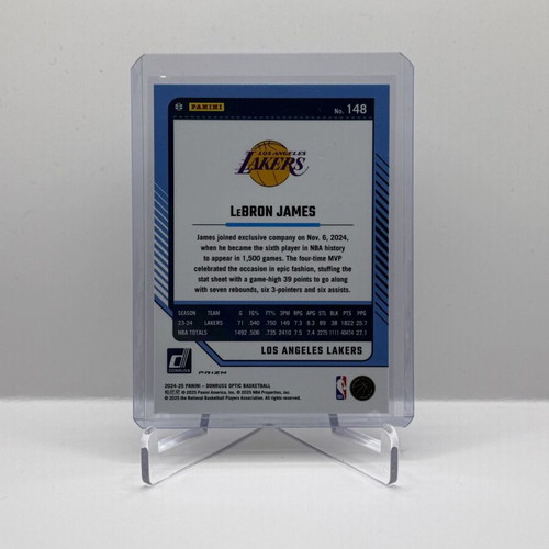 2024-25 Donruss Optic Basketball Lebron James Silver Prizm card like new