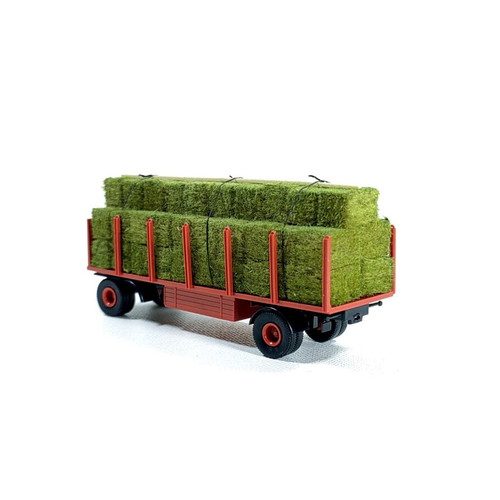 Brekina HO 1:87 Stake Trailer with Hay Load like new, Circus Krone
