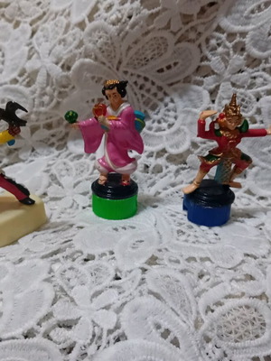 Vintage pencil sharpeners with costumes, new, set of 4