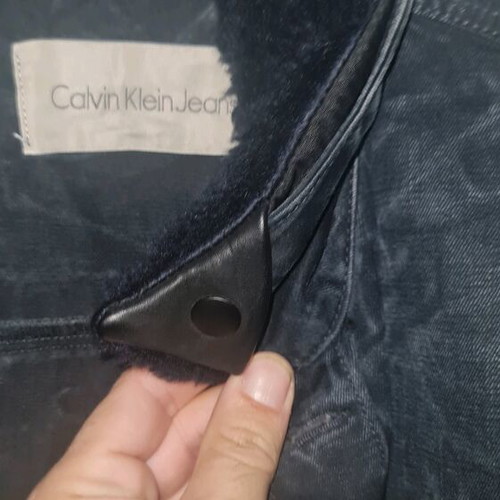 Calvin Klein jean jacket like new, black, size L