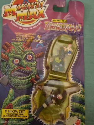 Винтидж Mighty Max фигура Strikes Stinghead, запечатана