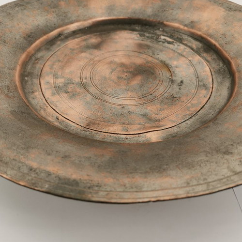 Copper lingerie plate used, circa 1820