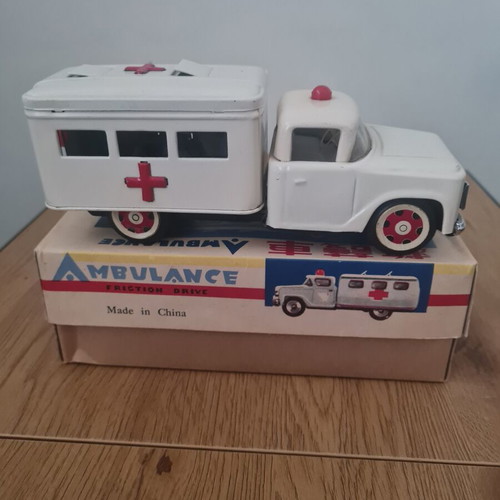 MF716 Tin Ambulance with Original Box, Like New