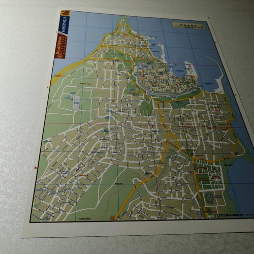 City maps of Greece like new, laminated sheets, 2002 edition
