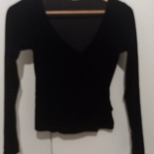 Velvet blouse used, black, size S