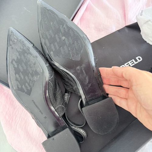 Karl Lagerfeld Ballet Flats Like New Black Size 38