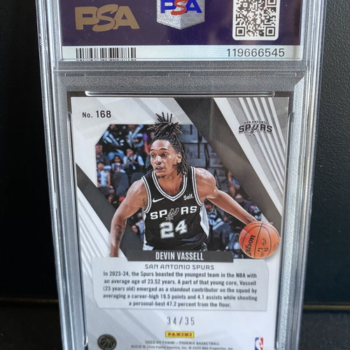 Devin Vassell Panini Blue International card PSA 10, like new