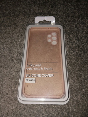Samsung A13 phone case used, beige