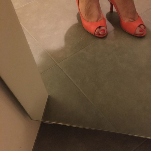 Peep Toe Ninewest new coral leather size 38