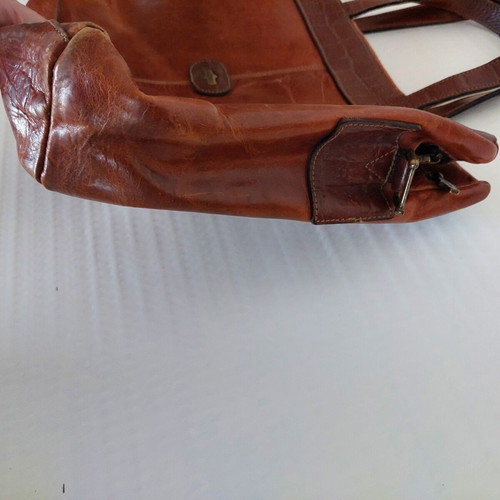 El Campero vintage leather shoulder bag brown like new