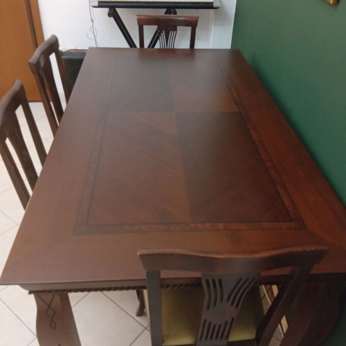 Dining room furniture set with table, 4 chairs and coffee table