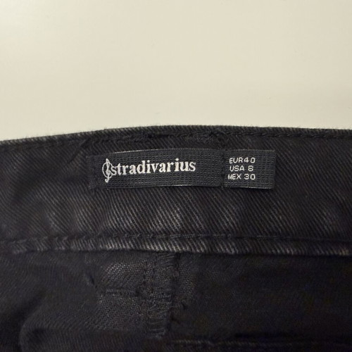 Stradivarius black denim skirt like new, size 40