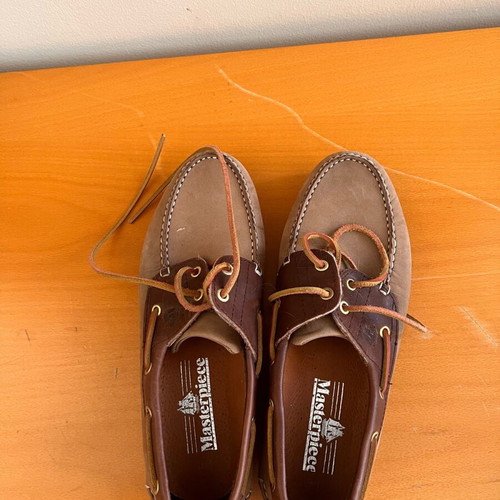 Masterpiece shoes like new, brown boat shoes size 44