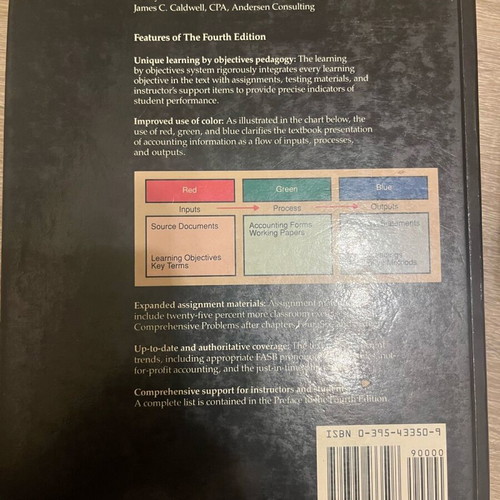 Principles of Accounting Fourth Edition used, English academic textbook
