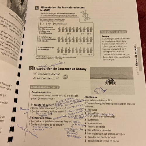 French Book Level B2 like new with notes