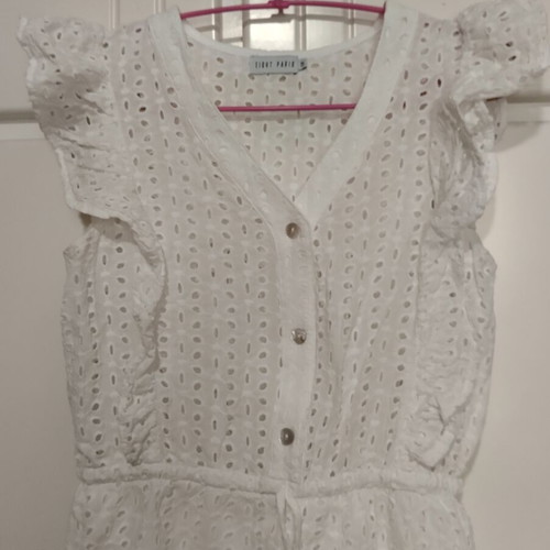 Jumpsuit Broderie Anglaise white size small like new