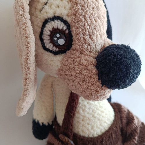 Handmade Amigurumi Dog 40 cm like new