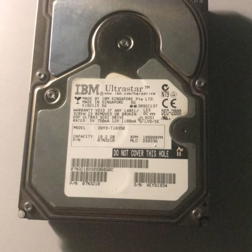 IBM Ultrastar SCSI 68pin 18GB 10,000RPM hard drive used