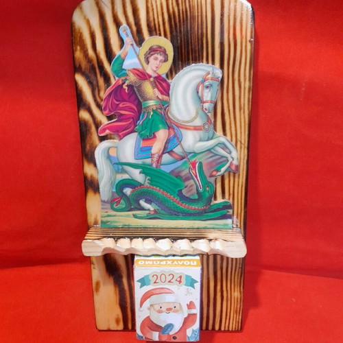 Wooden handmade calendar holder new, hanging, 24cm