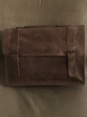 Leather handmade 3-in-1 shoulder backpack bag new brown