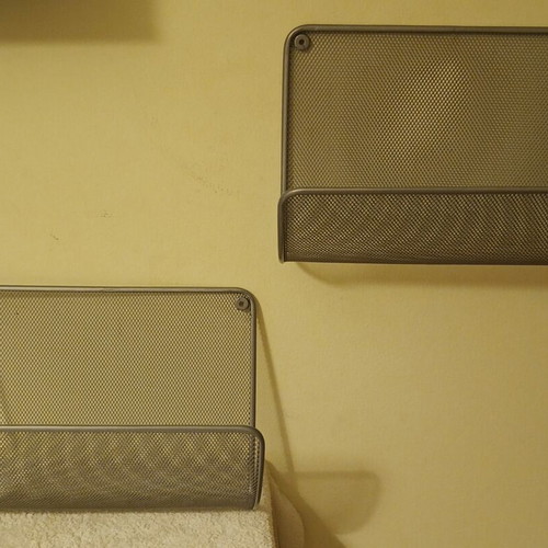 Metal wall holders set of 2, gray, like new, 32x26cm
