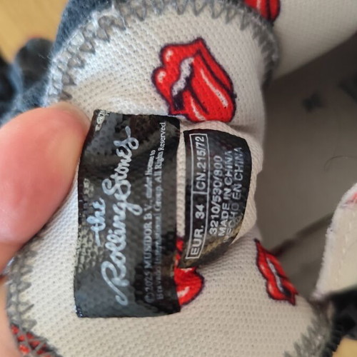 Zara Rolling Stones Kids Boots like new, size 34, black and red