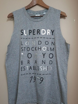 Superdry сив потник в отлично състояние, размер Large
