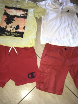Boys' summer clothes used, pack of 9 pieces for 10-year-old