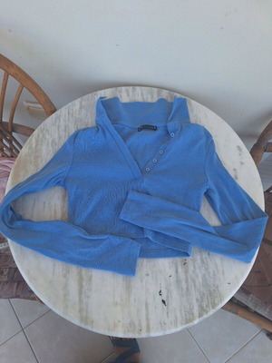 Μπλούζα Zara μακρυμάνικη γαλάζια small like new