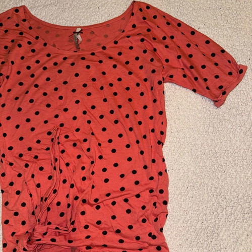 Polka Dot Coral Blouse Stradivarius like new, size S