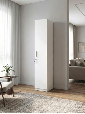 Clothing closet single-door with lock white new