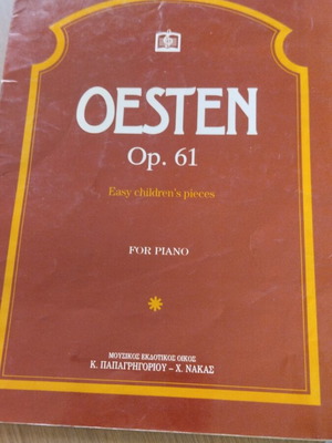 Oesten Op. 61 βιβλίο παρτιτούρας πιάνου μεταχειρισμένο, ελληνικά