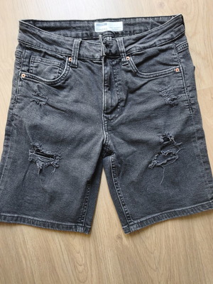 Bershka Women's Denim Bermuda Shorts used, size Small, black